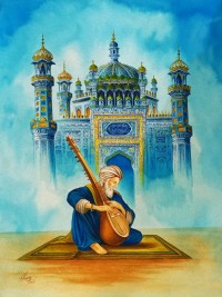 S. A. Noory, Tomb of Sachal Sarmast, 12 x 16 Inch, Water color on Paper, Figurative Painting, AC-SAN-092
